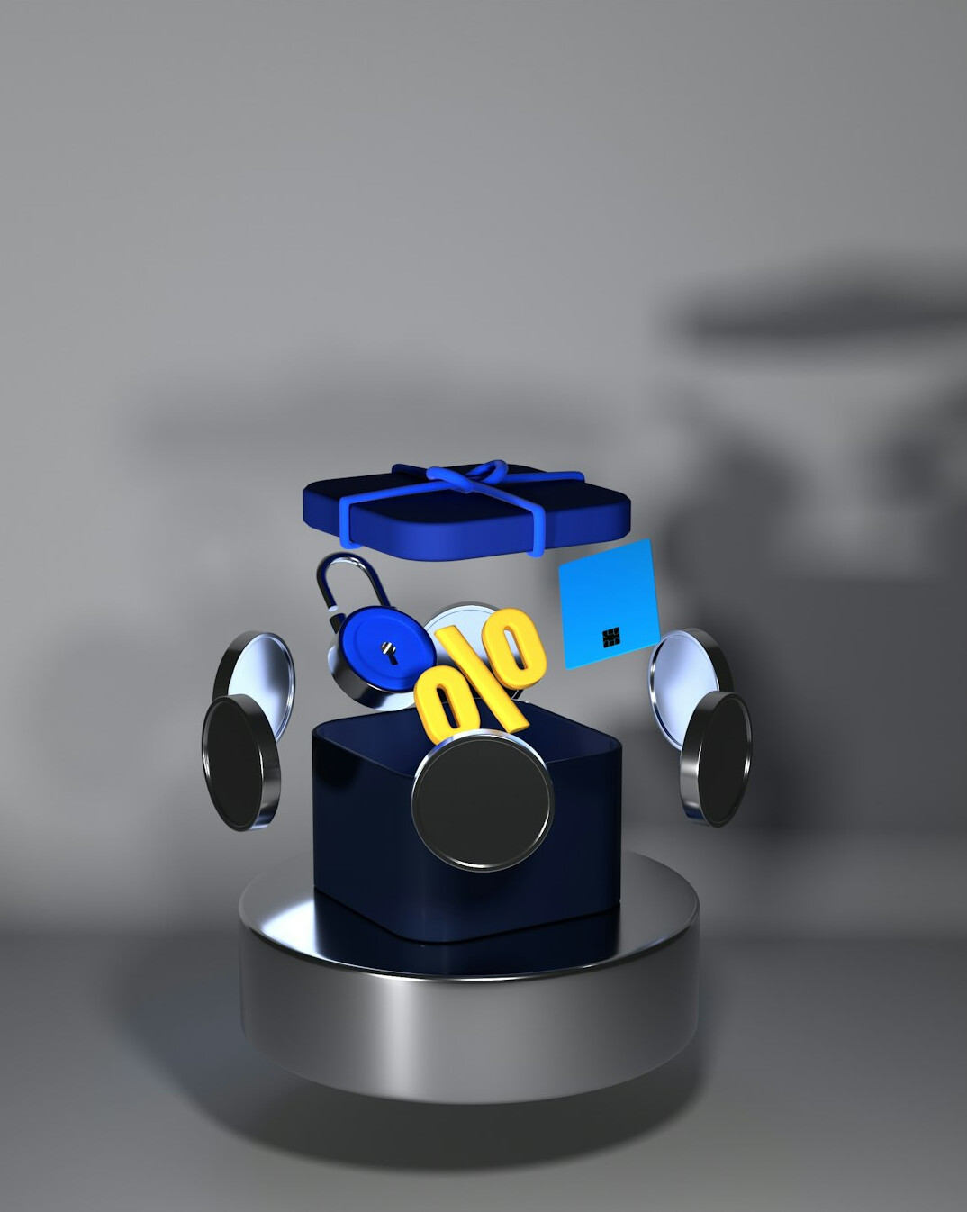 Digital padlock icon over a circuit background